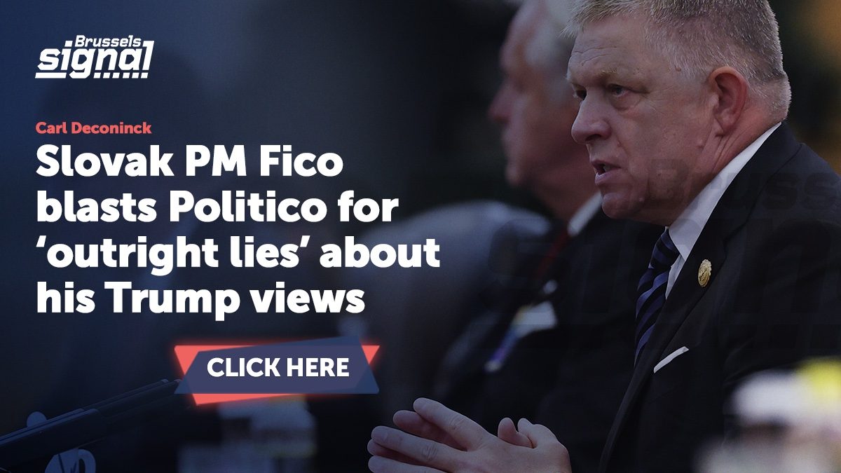 Slovak PM Fico blasts Politico for ‘outright lies’ about his Trump views