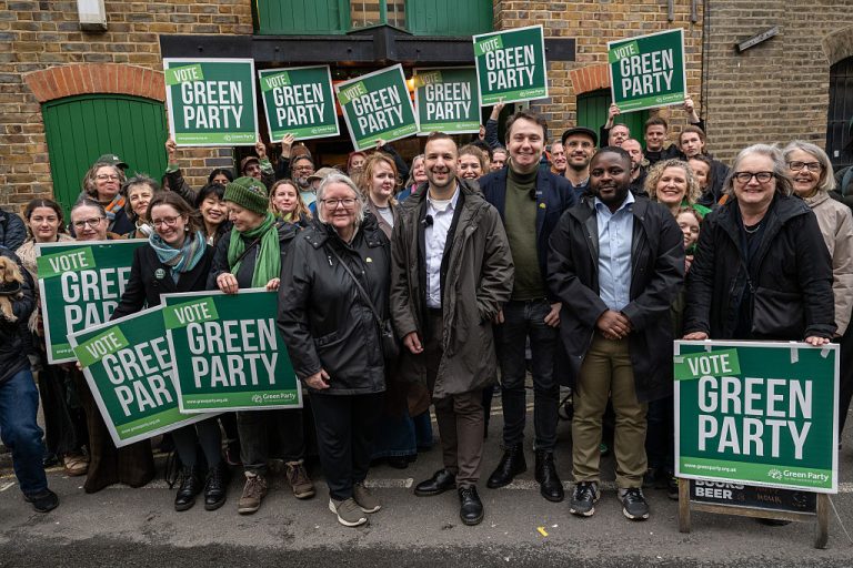 As the Greens are favorites in the polls for the vote tomorrow of the Denton and Gordon circumscription, Zack Polanski, leader of the Green Party wants illegal migrants to be given a free house and paid a wage with no requirement to work.  (Photo by Guy Smallman/Getty Images)