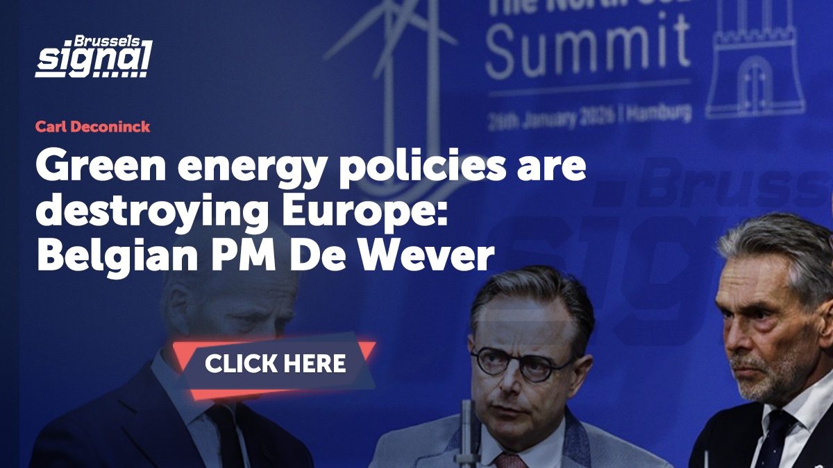 Green energy policies are destroying Europe: Belgian PM De Wever
