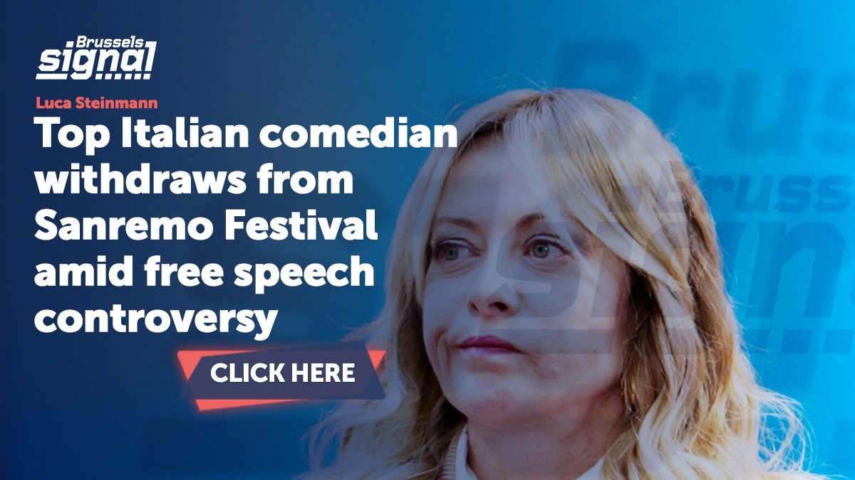 Top Italian comedian withdraws from Sanremo Festival amid free speech controversy