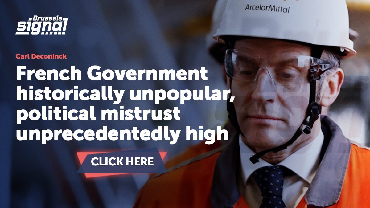 French Government historically unpopular, political mistrust unprecedentedly high