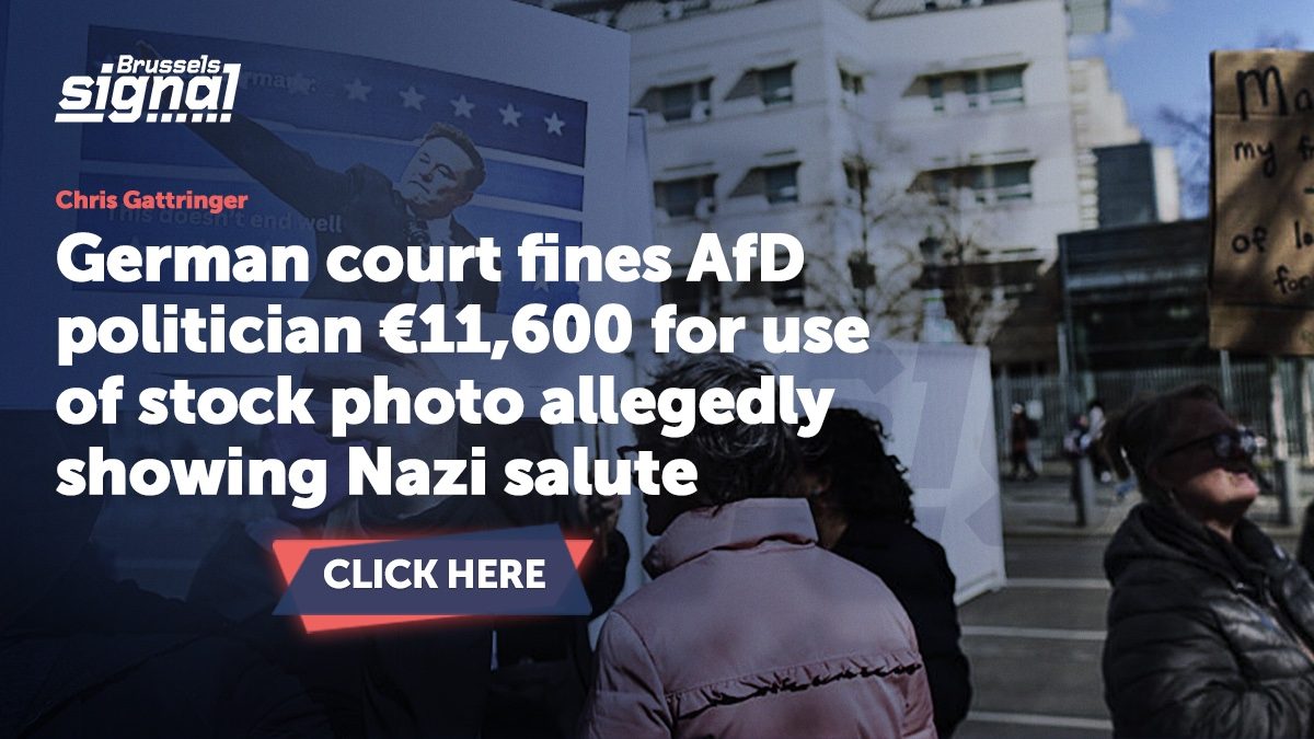 German court fines AfD politician €11,600 for use of stock photo allegedly showing Nazi salute
