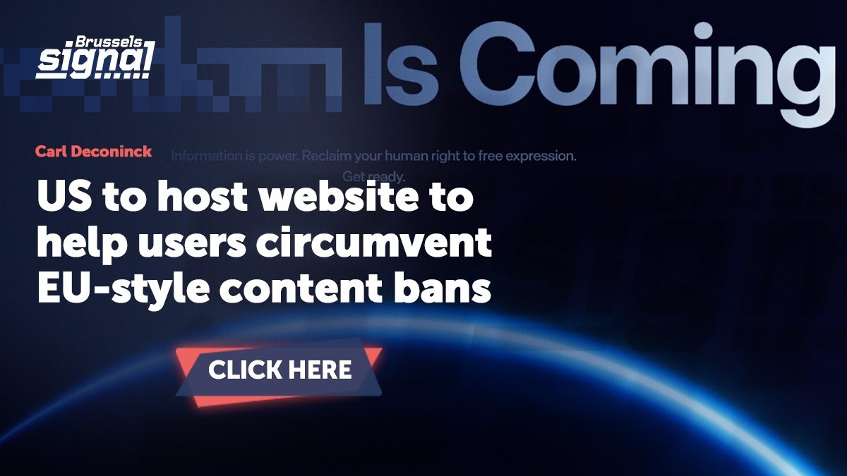 US to host website to help users circumvent EU-style content bans