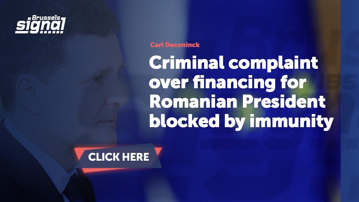 Criminal complaint over financing for Romanian President blocked by immunity