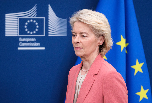 Ahead of this week’s European Council meeting, President of the European Commission Ursula von der Leyen sent a letter to EU heads of states, highlighting EU energy weaknesses and policy doubts. (Photo by Thierry Monasse/Getty Images)