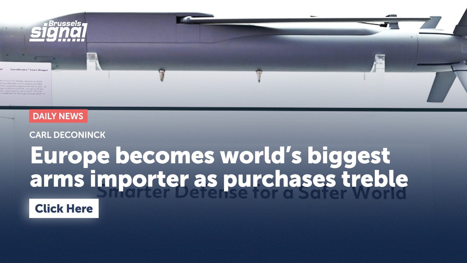 Europe becomes world’s biggest arms importer as purchases treble