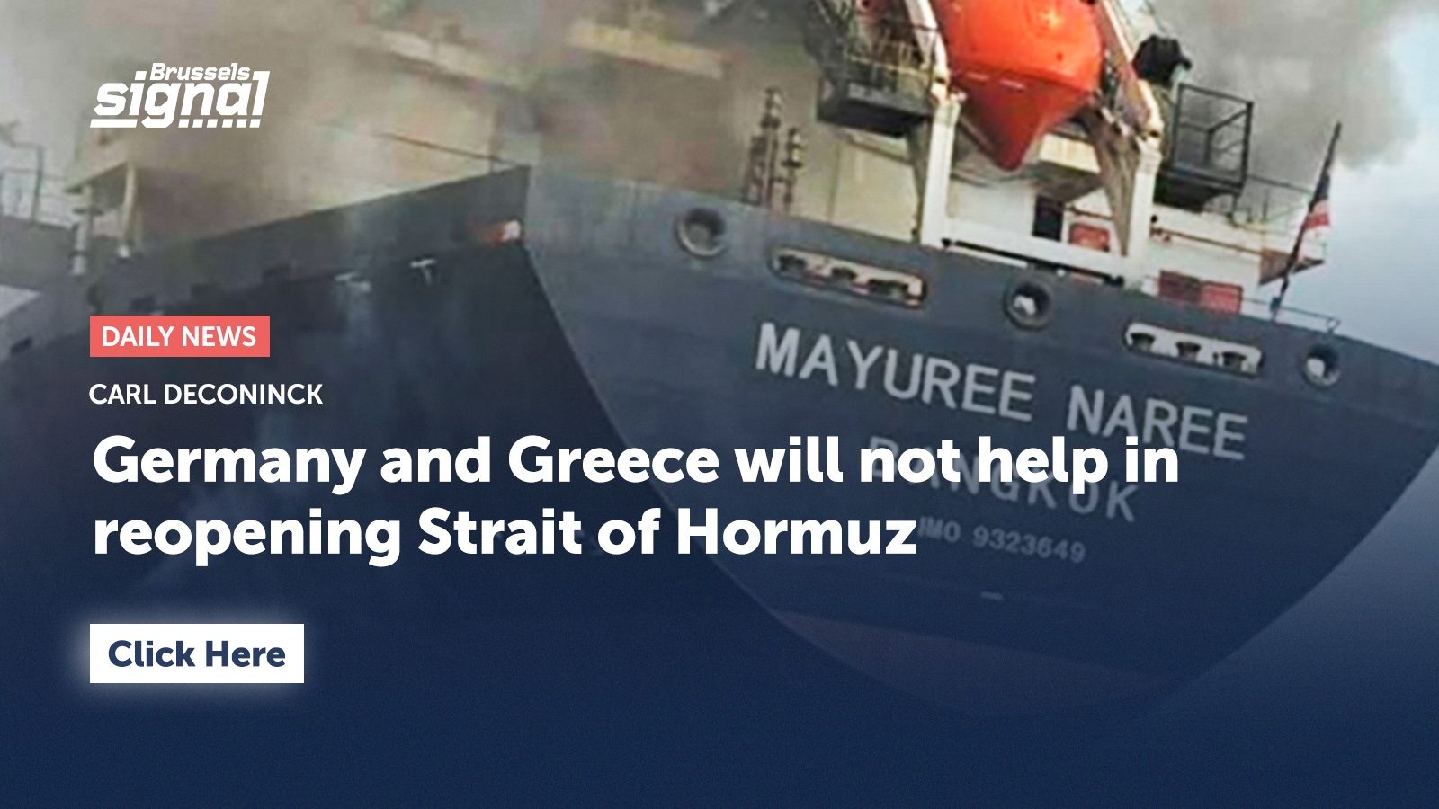 Germany and Greece will not help in reopening Strait of Hormuz
