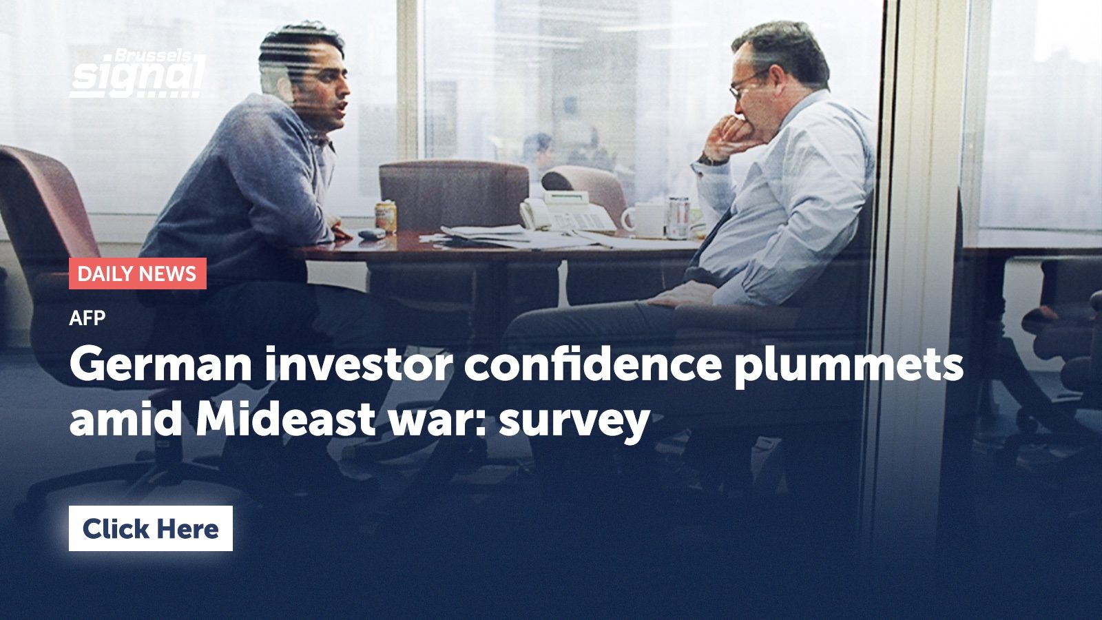 German investor confidence plummets amid Mideast war: survey