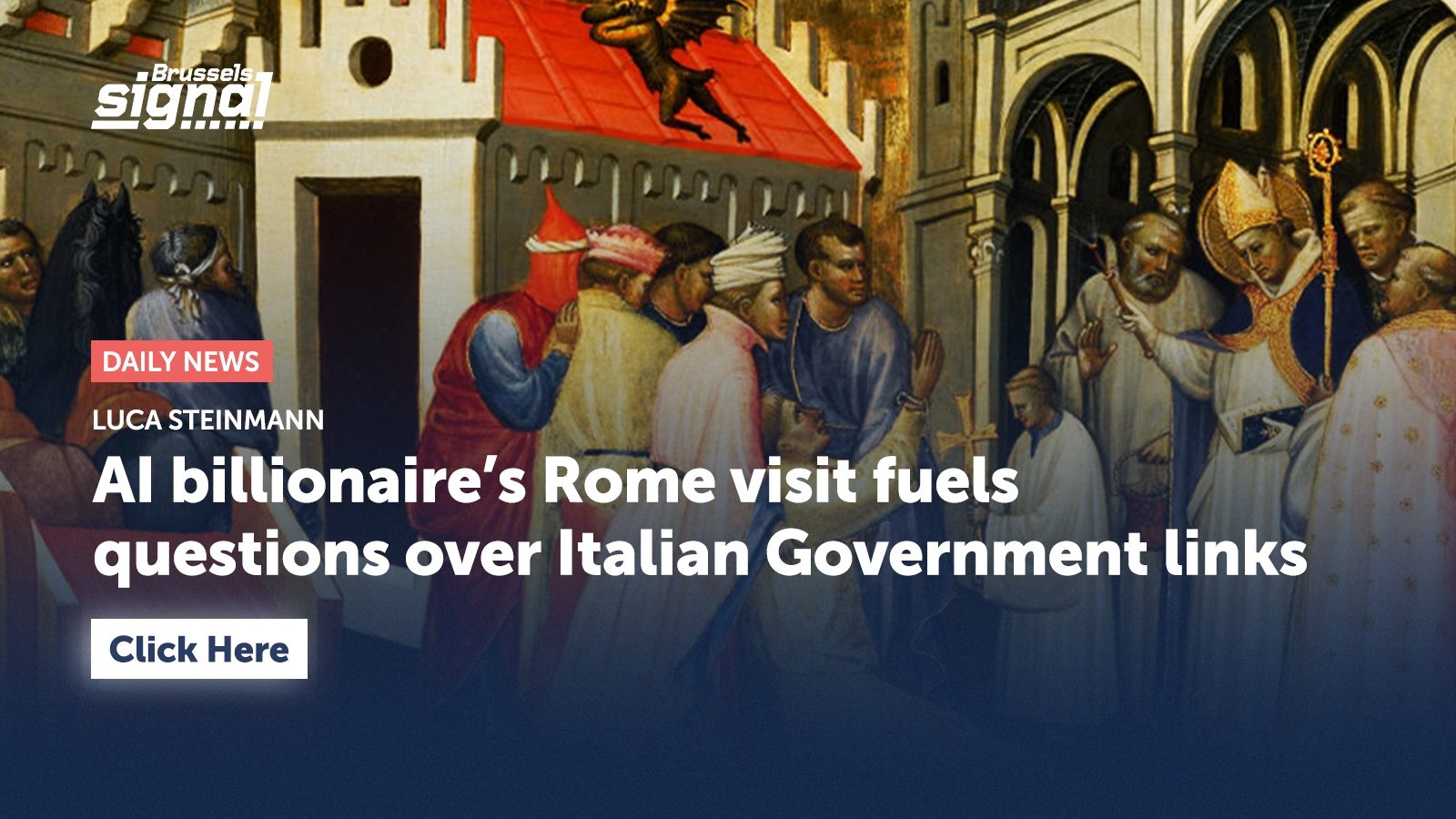 AI billionaire’s Rome visit fuels questions over Italian Government links