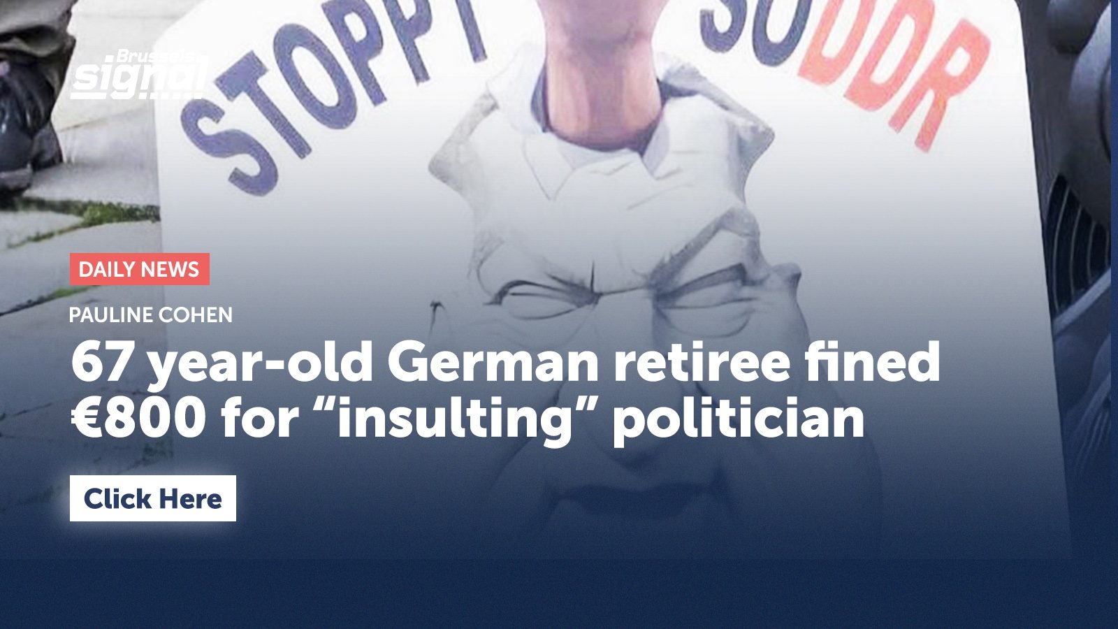 67 year-old German retiree fined €800 for “insulting” politician