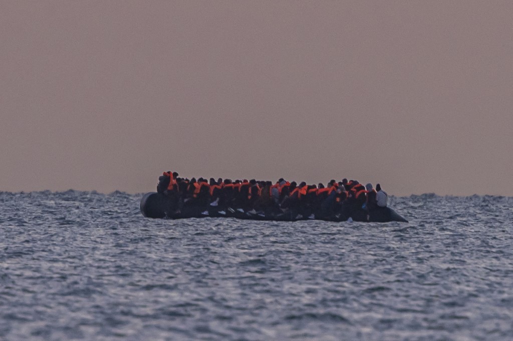 Four migrants — two men and two women — drowned this morning during a failed “taxi-boat” attempt to cross the English Channel. (Photo by Nicolas Economou / NurPhoto via AFP)