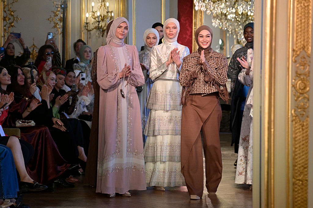 From April 16 to 18, 2026, Paris hosted its first Modest Fashion Week, bringing together more than 30 designers from Indonesia, Turkey, Nigeria and beyond.(Photo by Kristy Sparow/Getty Images)