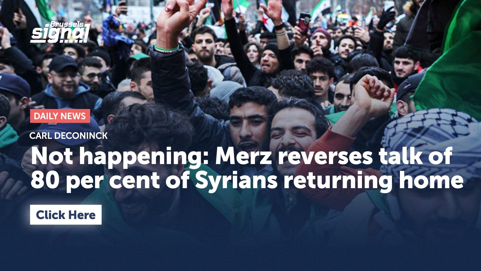 Not happening: Merz reverses talk of 80 per cent of Syrians returning home