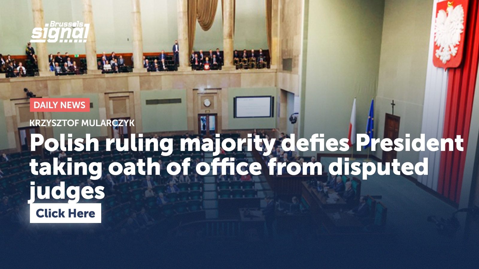Polish ruling majority defies President taking oath of office from disputed judges