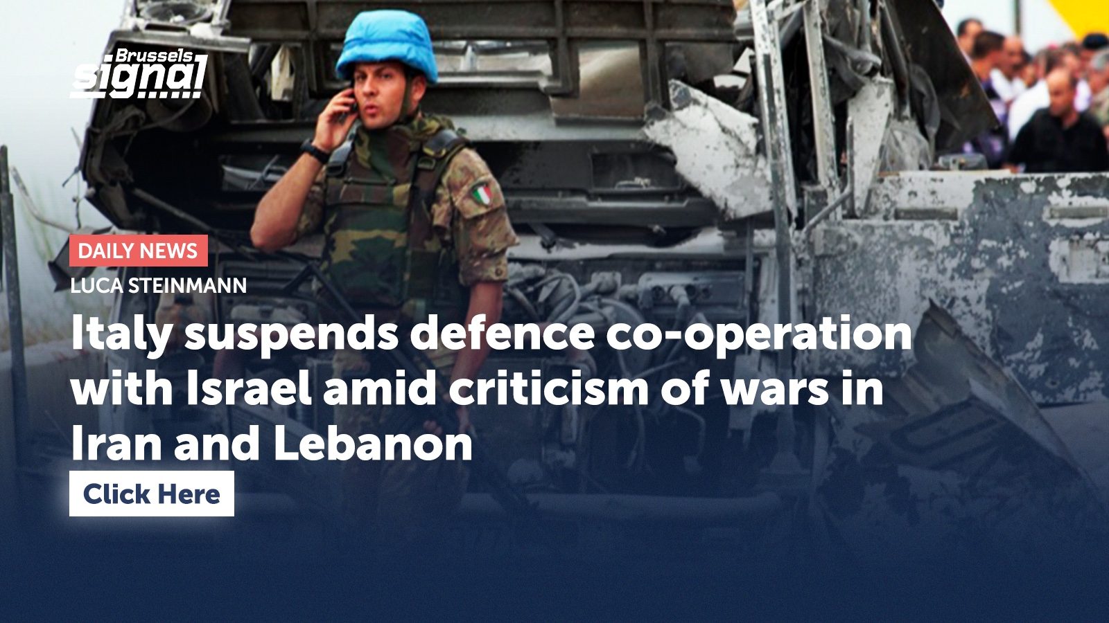 Italy suspends defence co-operation with Israel amid criticism of wars ...