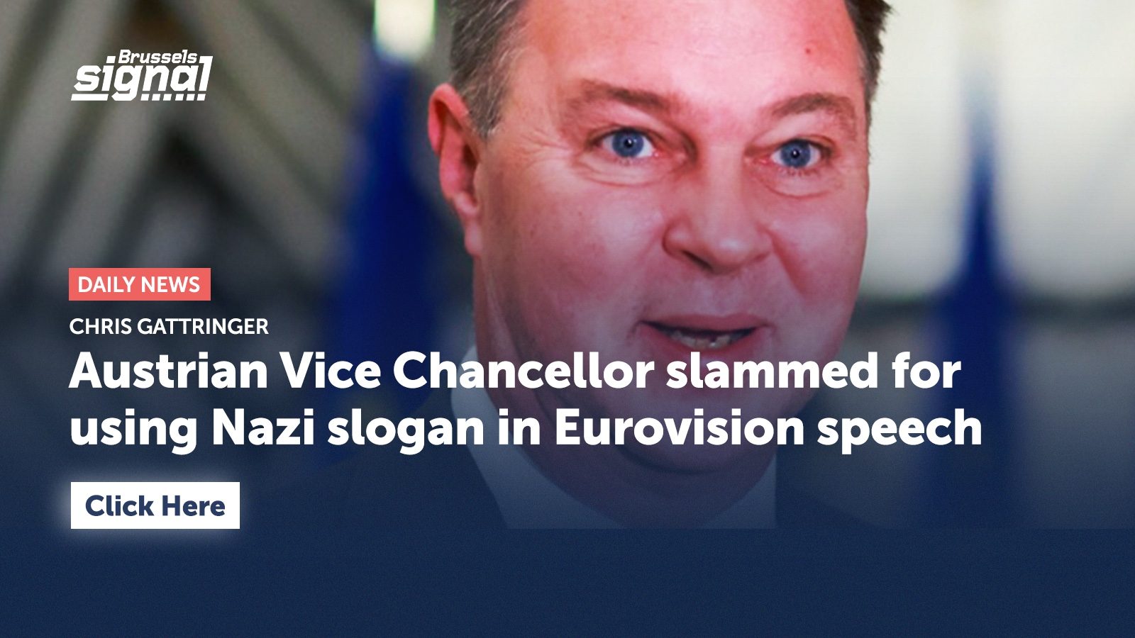 Austrian Vice Chancellor slammed for using Nazi slogan in Eurovision speech