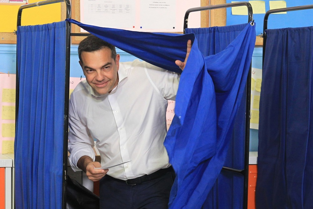Former Greek prime minister Alexis Tsipras on Monday said he would formalise on May 26 a long-awaited comeback ahead of national elections next year. EPA/ALEXANDROS VLACHOS