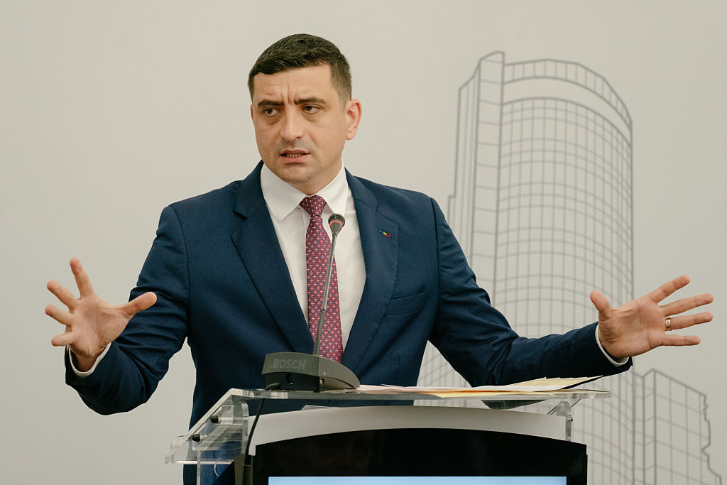 Claims of pressure on MPs are emerging in the wake of Romania’s government collapse, with right-wing opposition leader George Simion alleging that lawmakers were subject to “phone calls, negotiations, attempts to convince them not to follow the will of the people”.(Photo by Andrei Pungovschi/Getty Images)