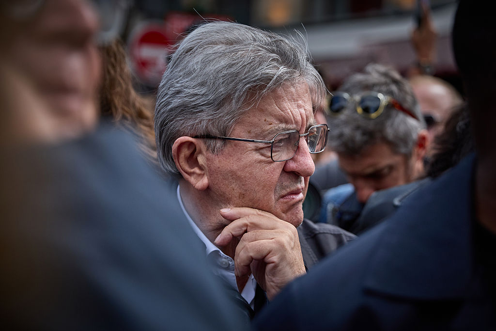 French hard-left leader and presidential contender Jean-Luc Mélenchon threatens legal action against Marine Le Pen after she circulated what he says was an edited video of one of his campaign speeches on social media (Photo by Kiran Ridley/Getty Images)