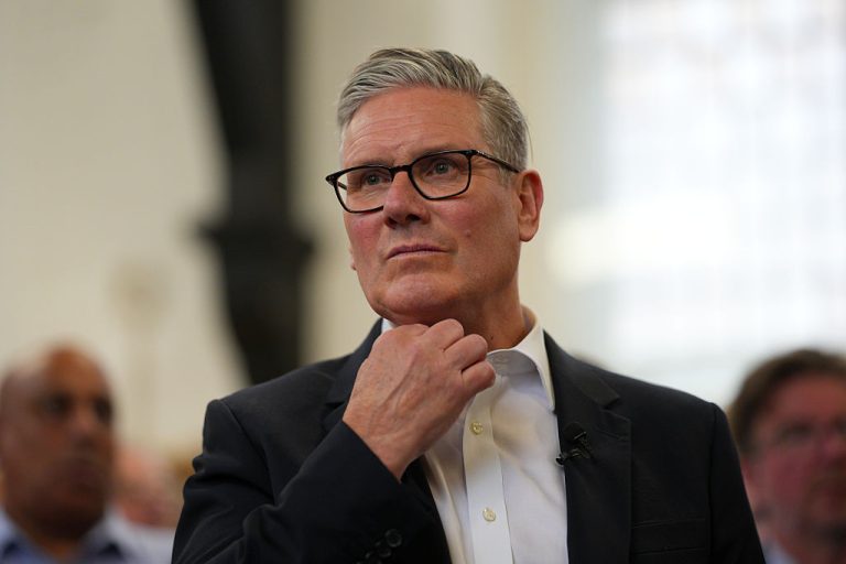 British Prime Minister Keir Starmer has announced that his government will move to prevent what he described as "far-right agitators" from entering the United Kingdom ahead of a planned demonstration organised by activist Tommy Robinson. (Photo by Carl Court/Getty Images)