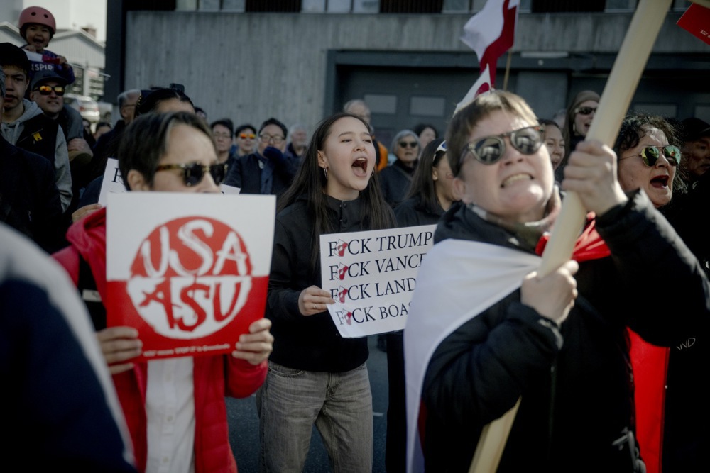 Greenlanders rally against Trump
