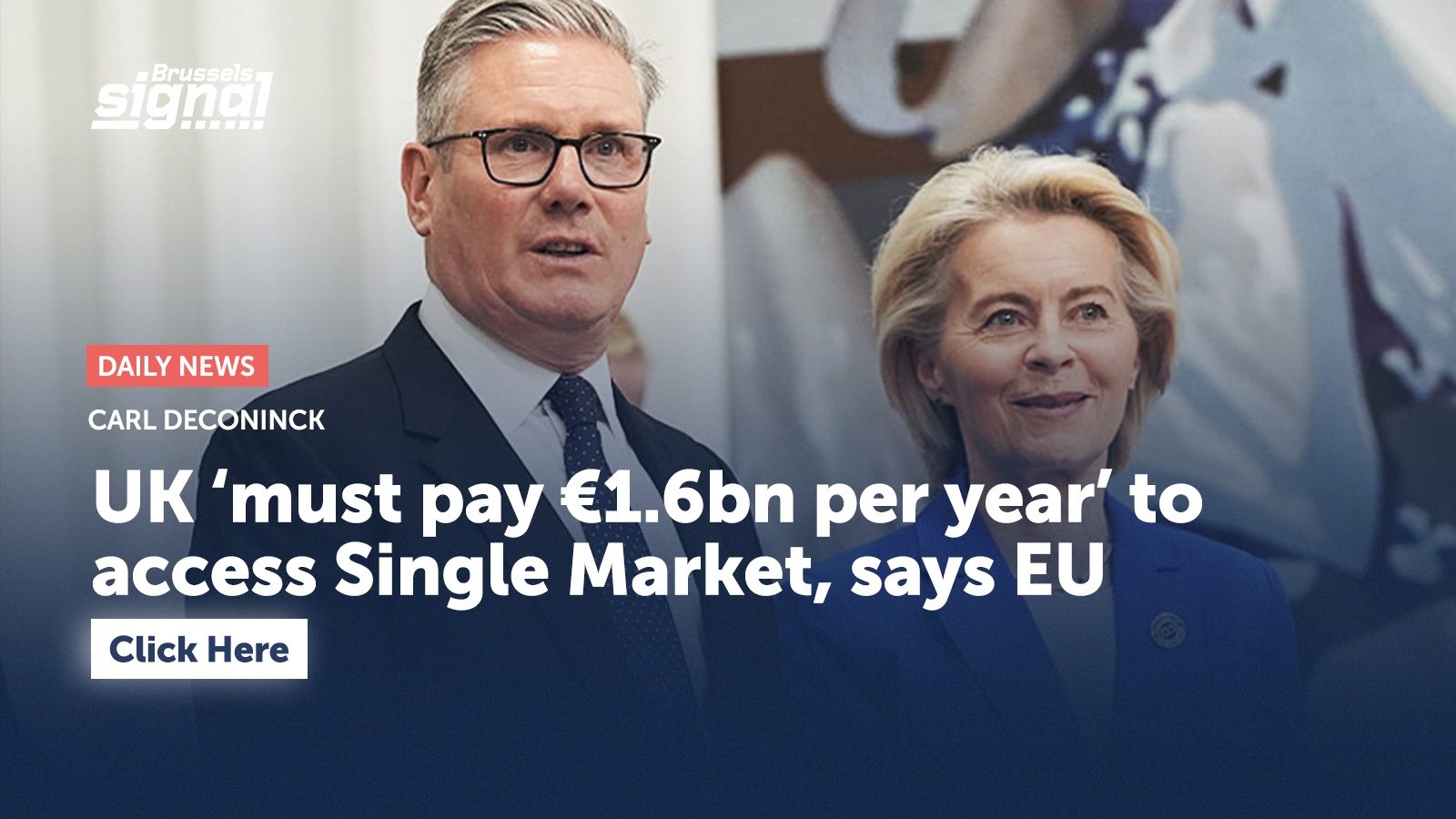 UK ‘must pay €1.6bn per year’ to access Single Market, says EU