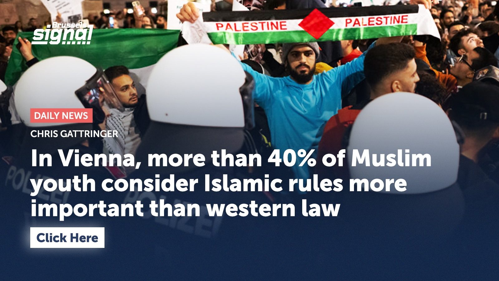 In Vienna, more than 40% of Muslim youth consider Islamic rules more important than western law