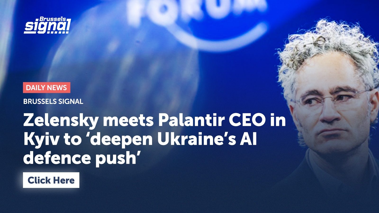 Zelensky meets Palantir CEO in Kyiv to ‘deepen Ukraine’s AI defence push’