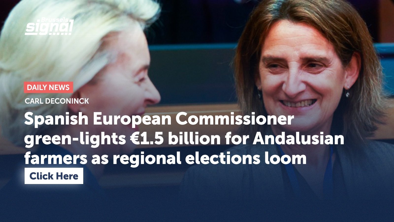 Spanish European Commissioner green-lights €1.5 billion for Andalusian farmers as regional elections loom
