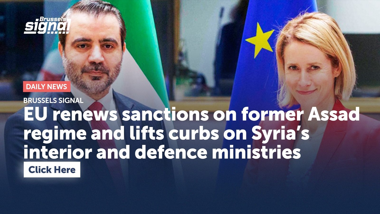 EU renews sanctions on former Assad regime and lifts curbs on Syria’s interior and defence ministries