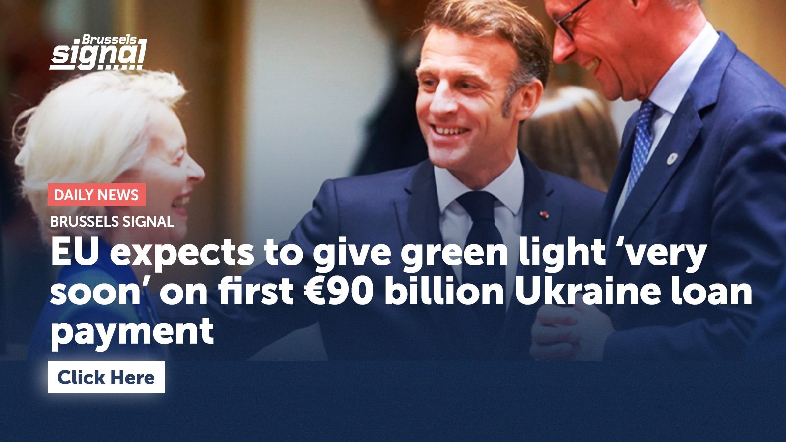 EU expects to give green light ‘very soon’ on first €90 billion Ukraine loan payment