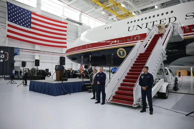Trump unveils Qatar-gifted Air Force One