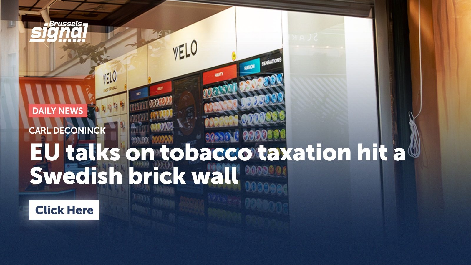 EU talks on tobacco taxation hit a Swedish brick wall