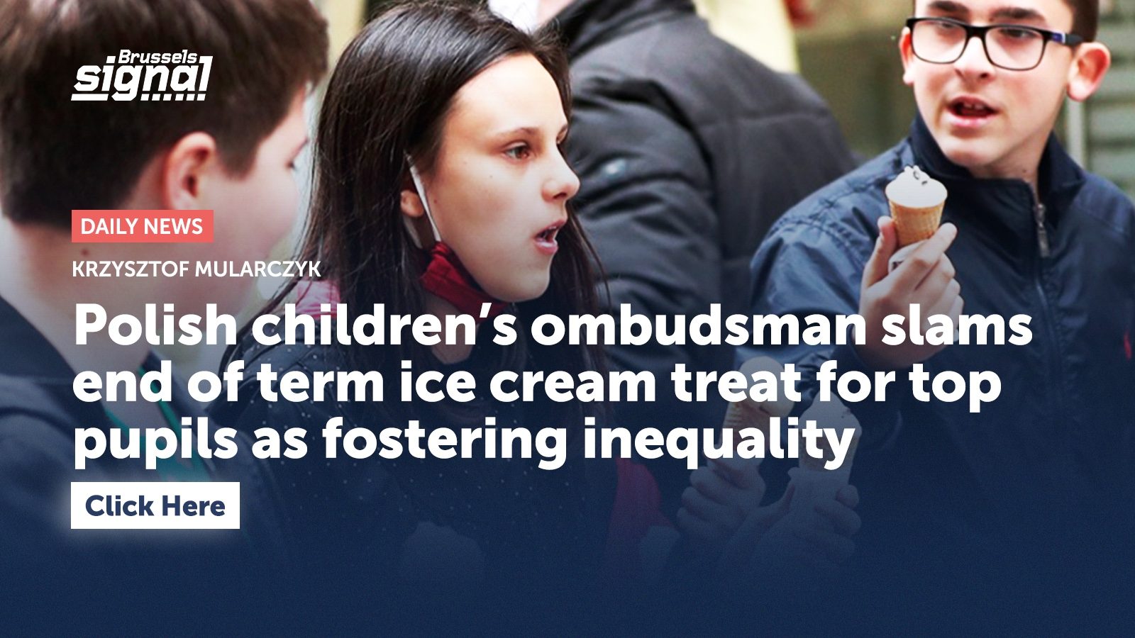 Polish children’s ombudsman slams end of term ice cream treat for top pupils as fostering inequality