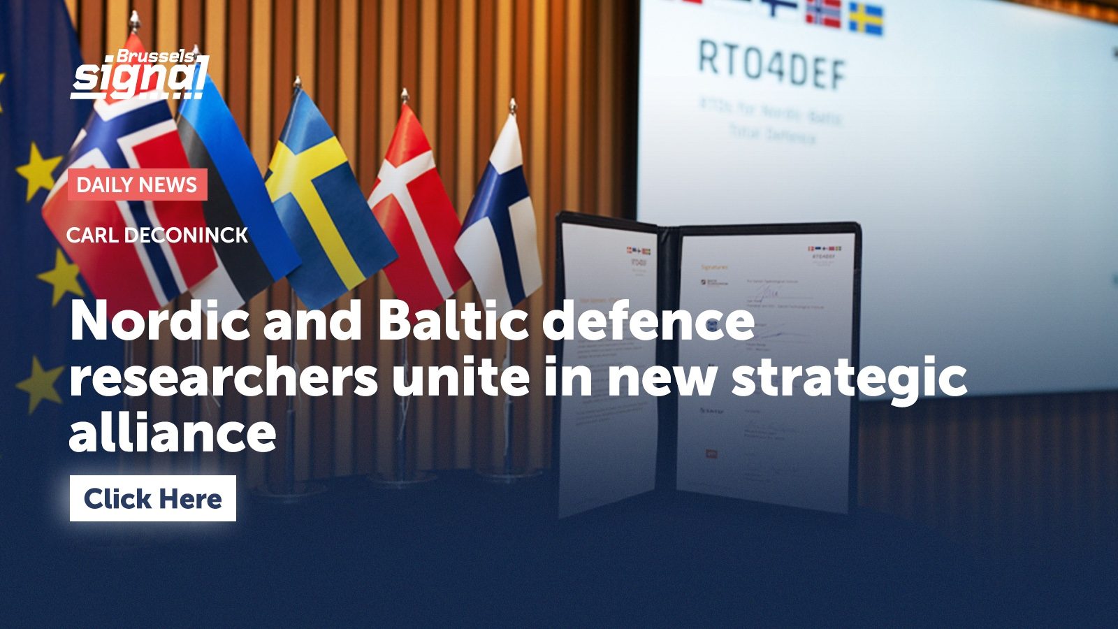 Nordic and Baltic defence researchers unite in new strategic alliance