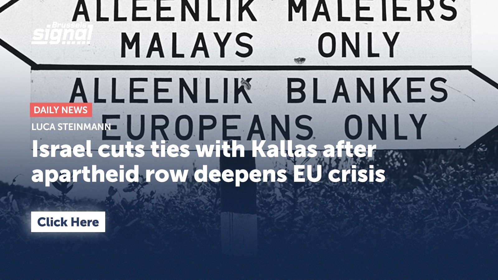 Israel cuts ties with Kallas after apartheid row deepens EU crisis