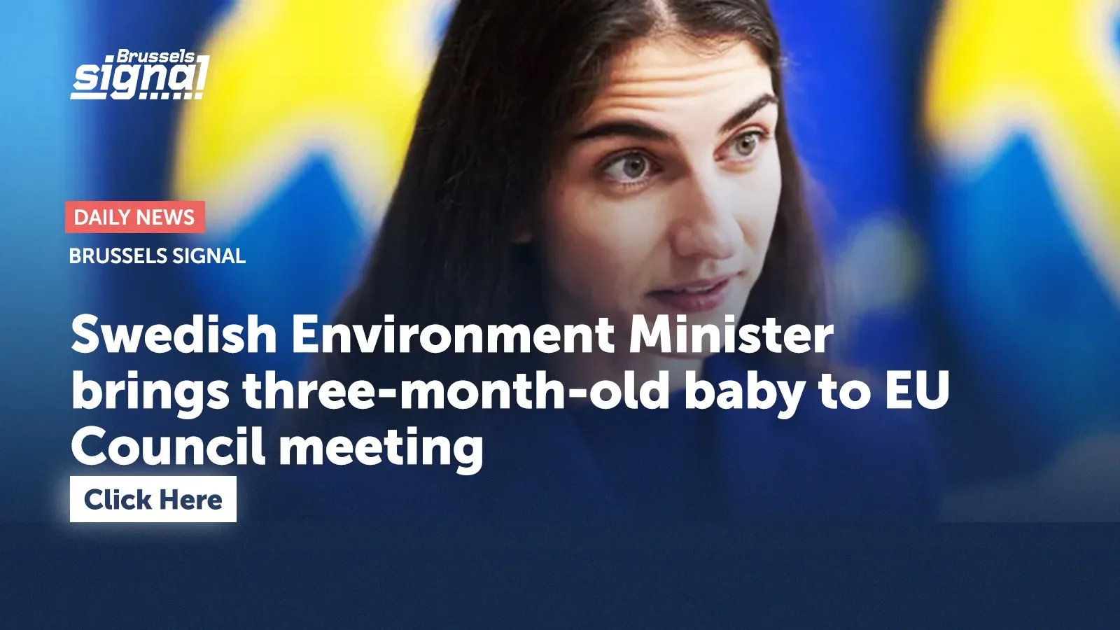 Swedish Environment Minister brings three-month-old baby to EU Council meeting