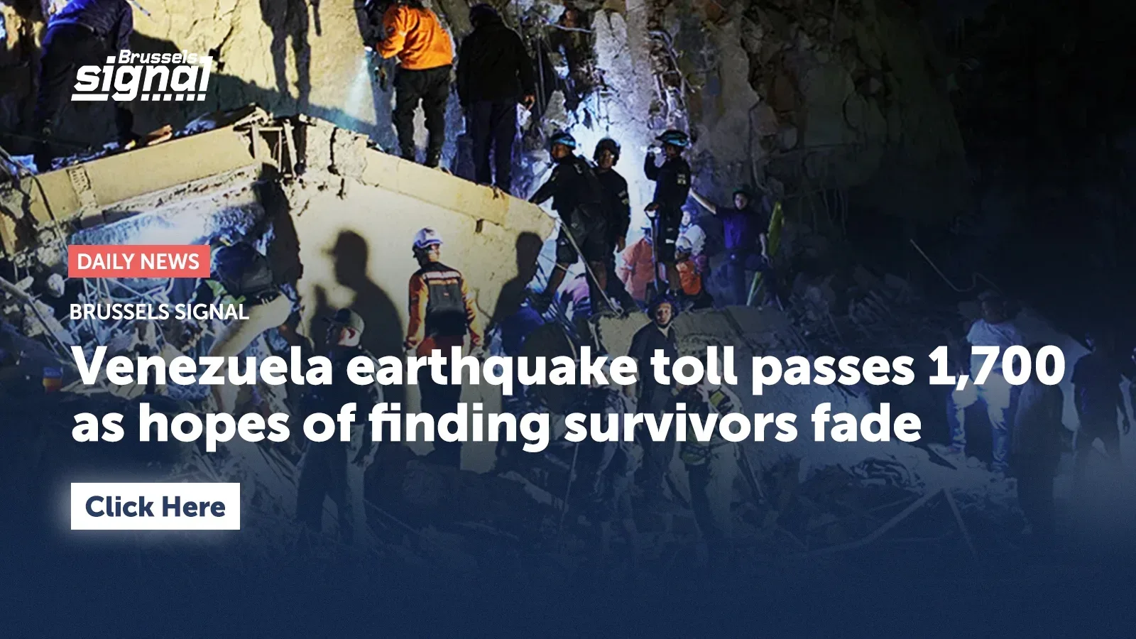 Venezuela earthquake death toll nears 2,000 as rescuers press on