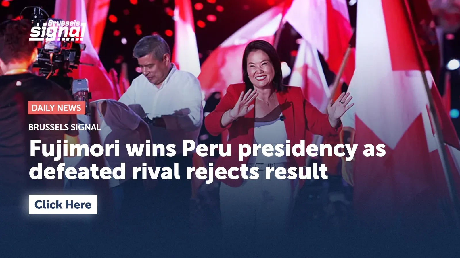 Fujimori wins Peru presidency as defeated rival rejects result
