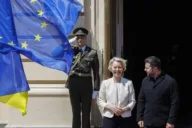 Von der Leyen signs EU-Ukraine &lsquo;drone deal&rsquo; on Kyiv visit