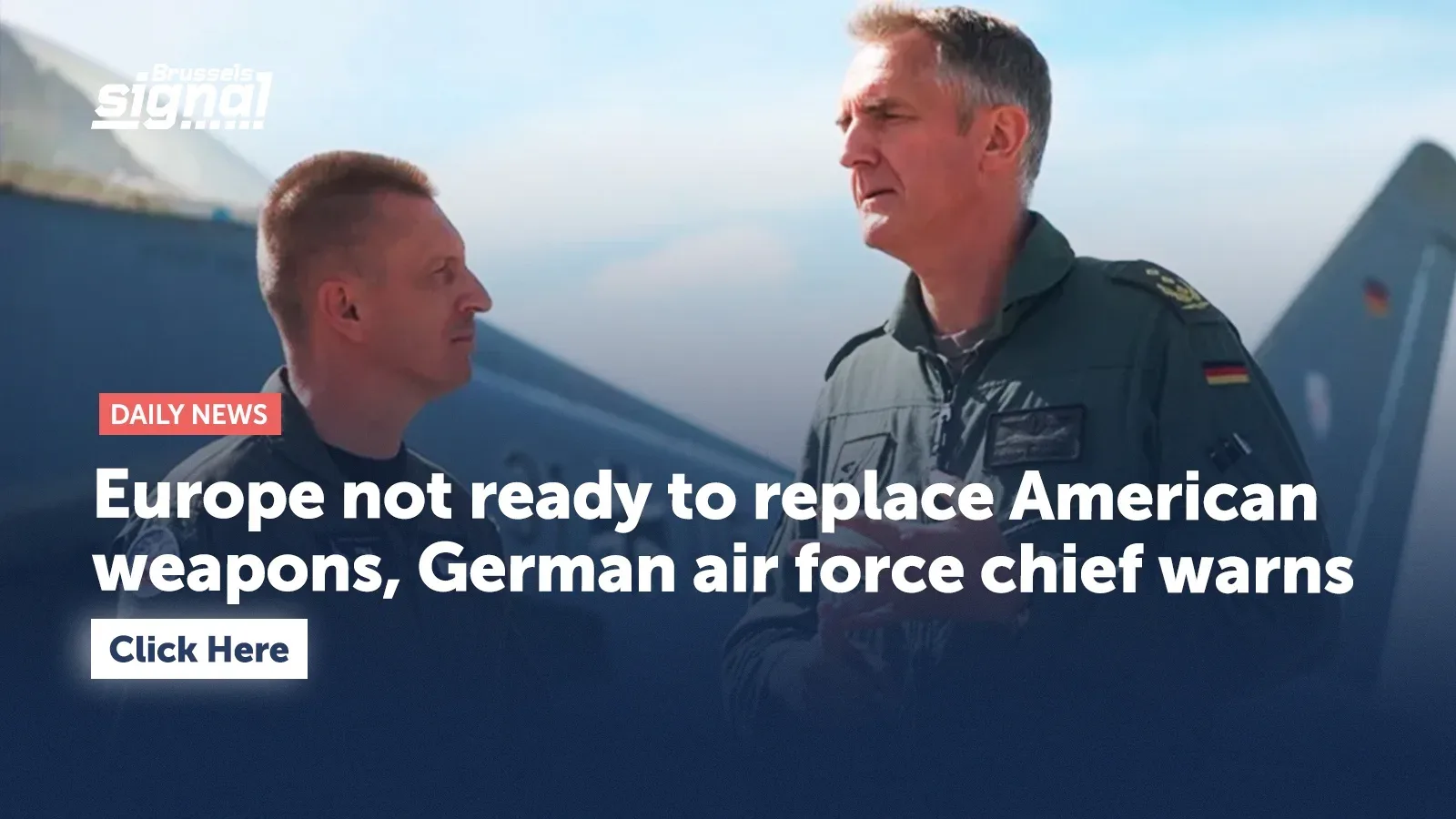 Europe not ready to replace American weapons, German air force chief warns