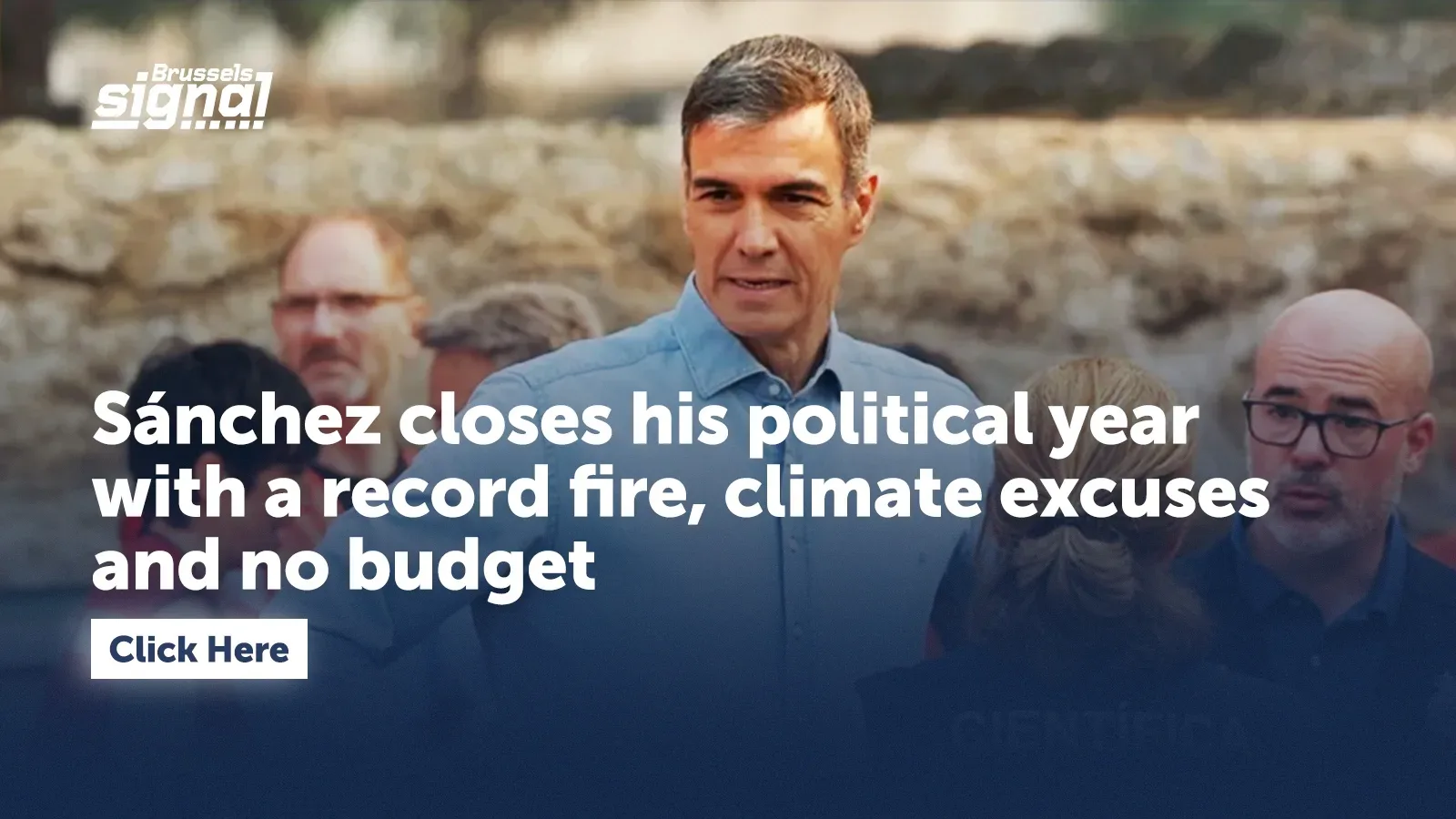Sánchez closes his political year with a record fire, climate excuses and no budget