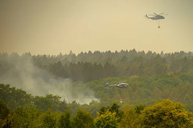 Belgium&rsquo;s record wildfire stops short of German border but is not yet contained