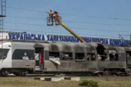 Russian drone strikes Kyiv-Warsaw train during attack on Ukraine