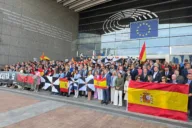 MEPs rally outside European Parliament in support of Ceuta