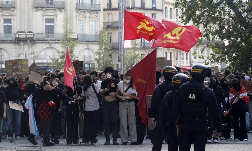 France suspends secondary lessons as pupil revolt turns violent